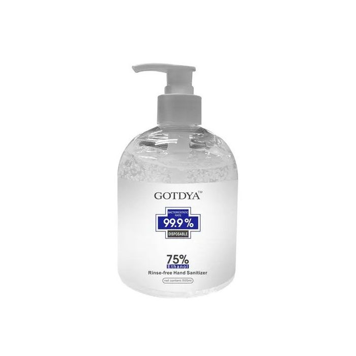GOTDYA 500ml 75 Alcohol RinseFree Hand Sanitiser 99.9 Germs Killer